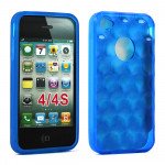 Wholesale iPhone 4S 4 Bubble Gel Case (Blue)